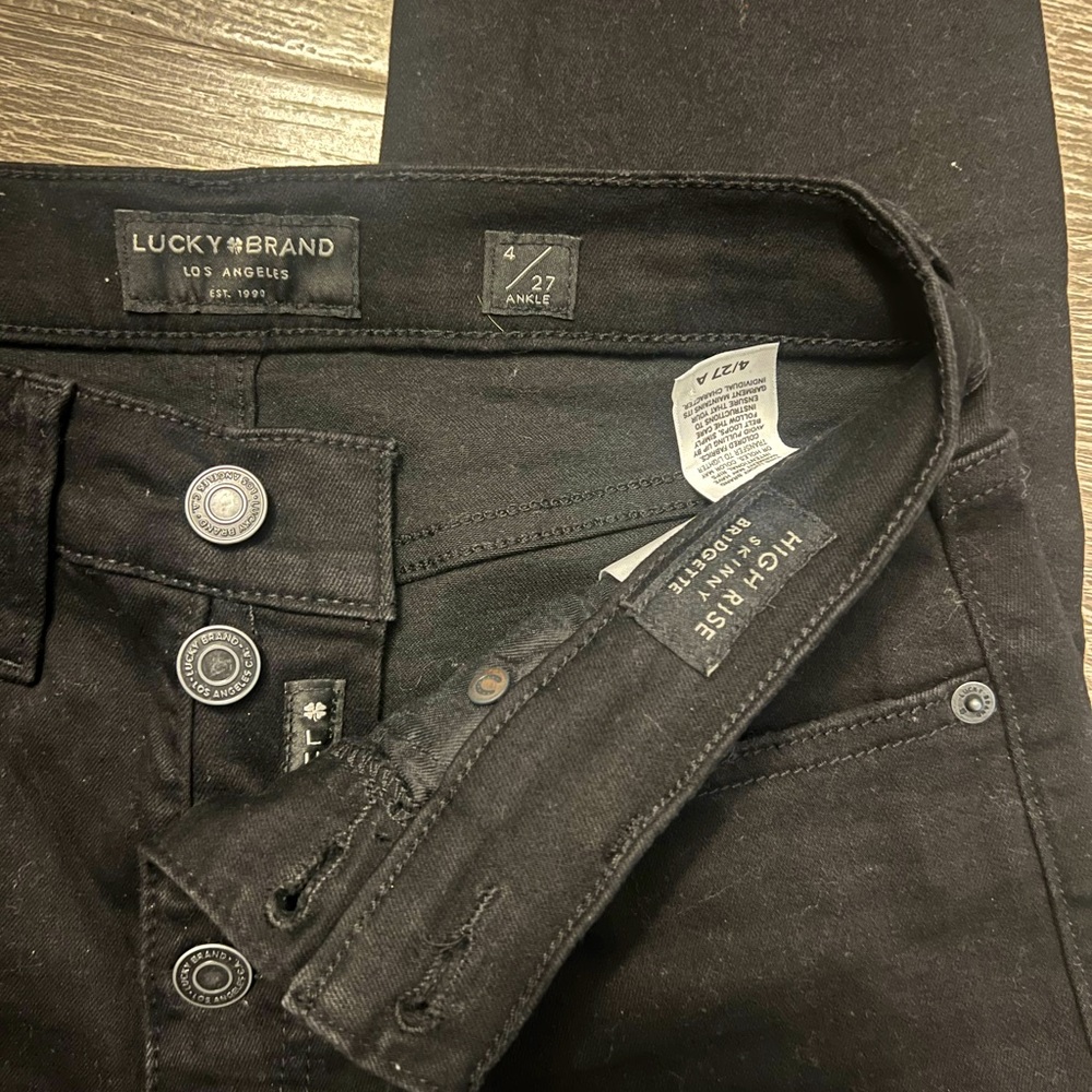 Lucky Brand Black High Rise Skinny Bridgette Pants